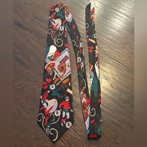 CONSENSO Vibrant Black and Red Patterned Tie, Brazil World Cup, novelty tie